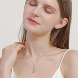 Mustard Seed Necklace Infinity ZC Opal Pendant Sterling Silver Jewelry for Women
