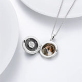 Sterling Silver Vintage I Love You in 100 Languages Photo Locket Necklace