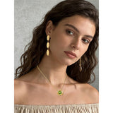 10K 14K 18K Gold 12 Months Birthstones  Love Knot Pendant Necklace