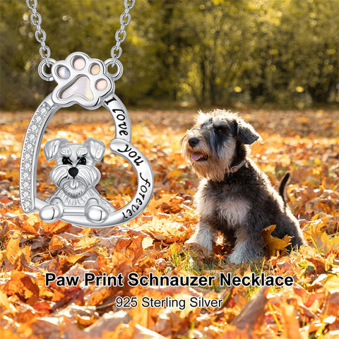 Sterling Silver Paw Print Poodle Corgi French Schnauzer Chihuahua Dachshund Golden Retriever Pug Pendant  Necklace