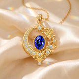 14K Gold Plated  Birthstone Rose Flower Necklace  Birthday Christmas Jewelry Gift
