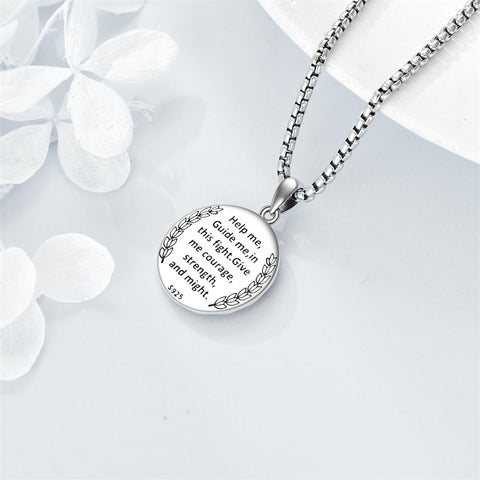 Sterling Silver Saint Gabriel,Saint Jude,Saint Benedict,Saint Patrick ,Saint Peregrine Pendant Necklace