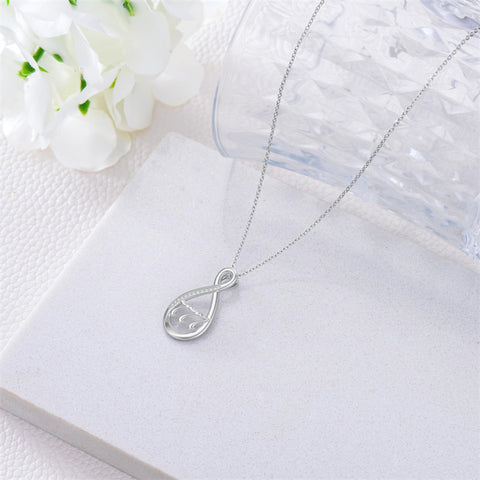 Sterling Silver 111 222 333 444 555 777 888 999 Infinity Angel Number Pendant Necklace