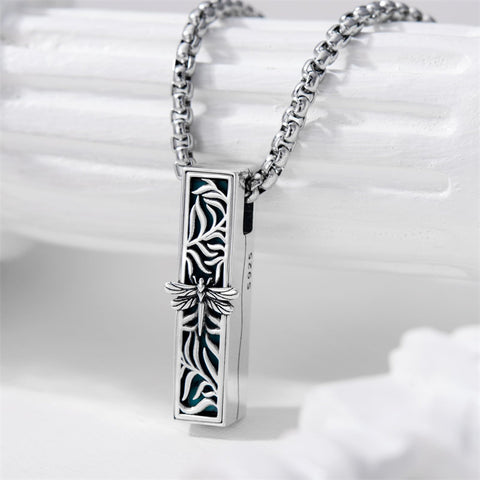 Sterling Silver  Bar Dragonfly  Butterfly Urn Necklaces for Ashes