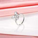 Opal Butterfly Urn Rings for Ashes of Loved Ones 925 Sterling Silver Cremation Keepake Rings Memorial Jewelry for Women