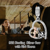 Cow Charms for Bracelet 925 Sterling Silver Cow Jewelry Gifts for Girls Women