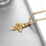 14K Gold Plated  Cross Necklace Religious Amulets Jewelry Gifts