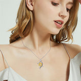 Personalized You are My Sunshine Necklace 10K/14K/18K Gold Sunflower Necklace for Women Heart Infinity Necklace Pendant Jewelry