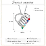 Sterling Silver Personalized  Engraved 2-6 Names Family Pendant Necklace