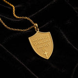 Patron Saint Medal Gold Plated Catholic Pendant Christian Religious Necklace Amulet Jewelry