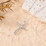 Sterling Silver Lion Semicolon Rose Sunflower Cross Pendant Religious Necklace