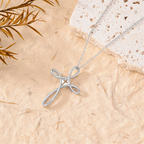 Sterling Silver Lion Semicolon Rose Sunflower Cross Pendant Religious Necklace