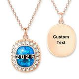 Sterling Silver Personalized Class High School College Graduation University Pendant Necklace