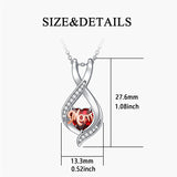 Sterling Silver Birthstone Mom Pendant Necklace Gift for Mother
