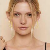 14K Gold Plated  Lightweight Hoop Earring for Women