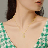 14k Gold Mother and Child Pendant Necklace