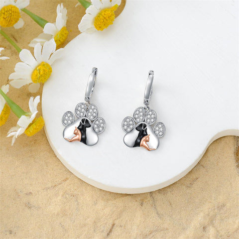 Sterling Silver Bee Butterfly Chicken Chihuahua  Dinosaur Frog Octopus Paw Print Platypus Dangle Earrings