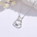 Sterling Silver Paw Print Poodle Corgi French Schnauzer Chihuahua Dachshund Golden Retriever Pug Pendant  Necklace