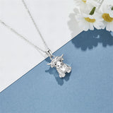 Highland Cow Urn Necklace for Ash 925 Sterling Silver Highland Cow Cremation Jewelry for Ashes Memory Jewelry for Women