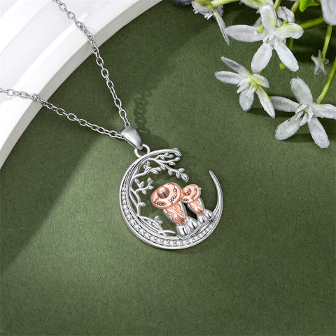 Sterling Silver Mother Daughter Father Daughter Sister Pendant Necklace Family Jewelry for Christmas Mother's Day