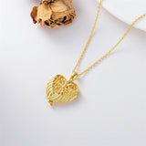10K 14K 18K Solid Gold Heart Personalized Photo Starburst Cross Rose Wings Butterfly Turtle Celtic Pendant Necklace