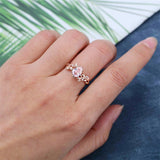 Sterling Silver 10K 14K 18K  Gold Pear Gemstone Vintage Engagement Wedding Promise Anniversary Ring
