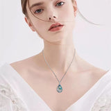 Sterling Silver Abalone Shell Dragonfly Pendant Necklace