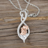 Sterling Silver 12 Month Birthstone Infinity Heart Animal Pendant Necklace Christmas Birthday Jewelry Gift