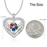 Copper Sterling Silver Simulated Birthstone Name Pendant Necklace for Mom