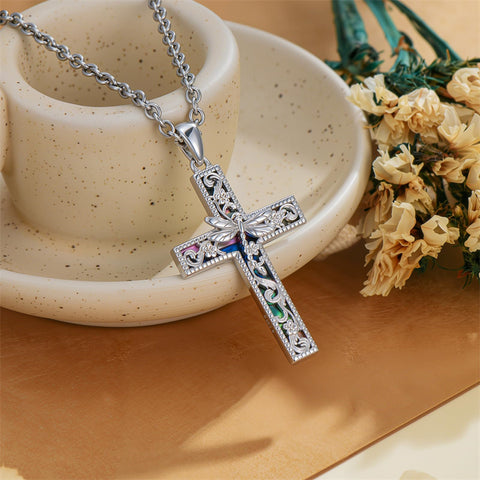 Sterling Silver Abalone Shell Dragonfly Plumeria Rose Sunflower Pendant Necklace