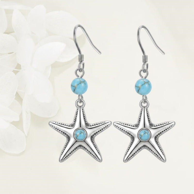 Sterling Silver Turquoise Owl Dragonfly Butterfly Hummingbird Dangle Earrings