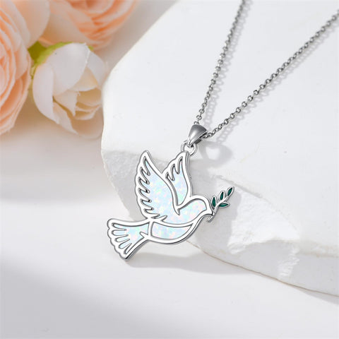Sterling Silver Dove Hummingbird Red Cardinal Pendant Necklace
