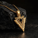 Malachite Turquoise Arrow Pendant Necklace for Men