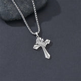 Sterling Silver Cross Christian Pendant Necklace