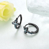 14K Gold Plated Cross Ankh Hoop Earrings