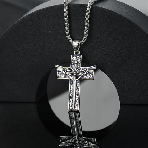 Sterling Silver Cross Christian Pendant Necklace
