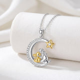 Sterling Silver Bunny Girl Pendant Necklace With Engraved Always in My Heart