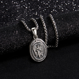 925 Sterling Silver St Michael Necklace Vintage Pendan Necklacet Gift