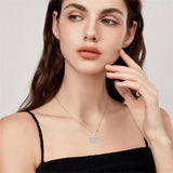 Sterling Silver Cubic Zirconia Heart Turtle Pendant Necklace