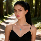 14K Gold Plated Turquoise Cross Pendant Necklace
