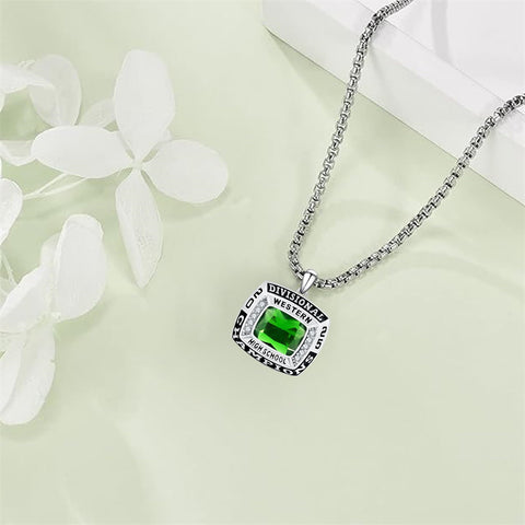 Sterling Silver Custom Photo Class High School College Graduation  Necklace