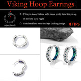 14K Gold Plated  Viking Hoop Earrings