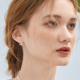 Sterling Silver Sunflower Hoop Earrings
