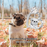 Sterling Silver Paw Print Poodle Corgi French Schnauzer Chihuahua Dachshund Golden Retriever Pug Pendant  Necklace