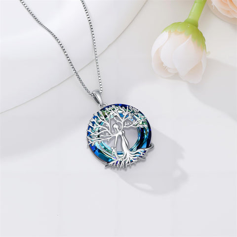Sterling Silver Tree of Life Necklace Mother Daughter Mother Son Pendant Necklace Gift for Mother's Day Christmas
