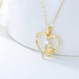 14K Gold Sea Turtle & Mother and Child Pendant Necklaces