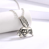 Hummingbird Cremation Necklace for Ashes 925 Sterling Silver Flower Bird Urn Pendant Keepsake Jewelry Memorial Gift for Women