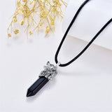 Sterling Silver Viking Dragon Eagle Wolf Animal Pendant Necklace for Men