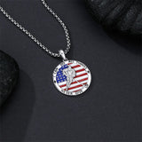 Sterling Silver American Flag Baseball  Basketball Boxing Football Golf Sports Pendant Necklace