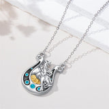 Sterling Silver Cowboy Boot Cowgirl Pendant Necklace